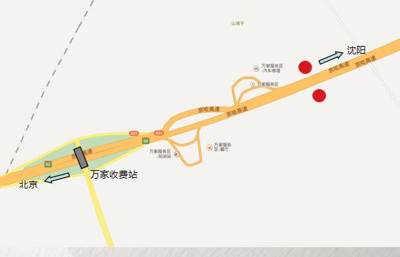 辽宁省沈阳市京沈高速306公里处户外单立柱广告 - 点位图