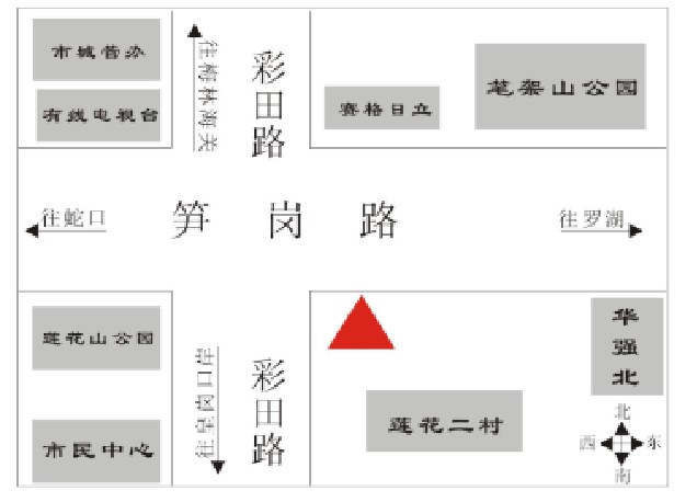 广东省深圳市福田区彩田路与笋岗路交汇处立柱广告 - 点位图