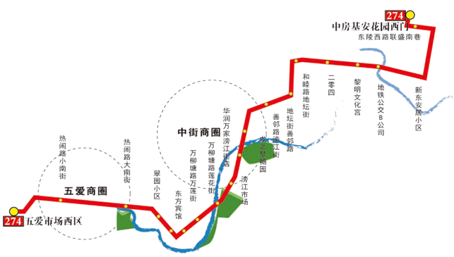 辽宁省沈阳市环路3A级274路公交车车身广告位 - 点位图