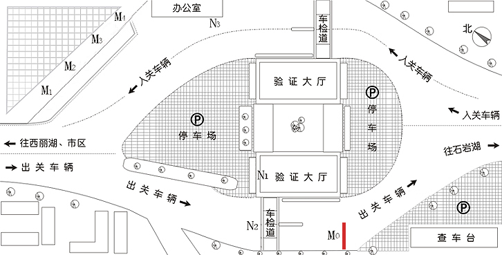 广东省深圳市南山区关口白芒检查站户外大牌 - 点位图