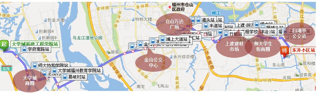 福建省福州市157路2A级公交车车身户外广告 - 点位图