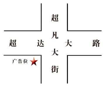 吉林省长春市朝阳区超达大路户外广告牌 - 点位图