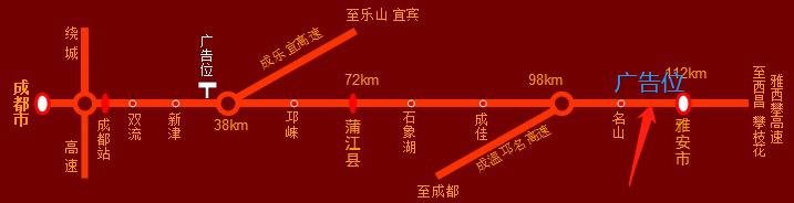 四川省雅安市成雅高速109公里名山新店镇户外大牌 - 点位图