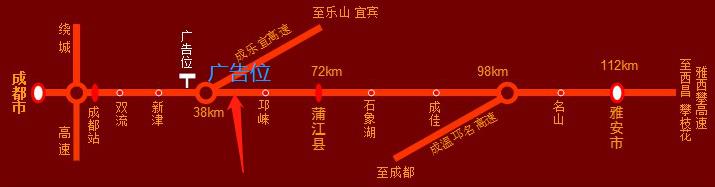 四川省成都市成雅高速51公里户外广告牌 - 点位图