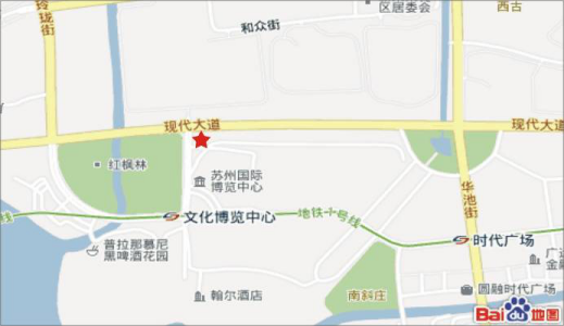 江苏苏州市工业园区现代大道国际博览中心三面翻广告牌 - 点位图