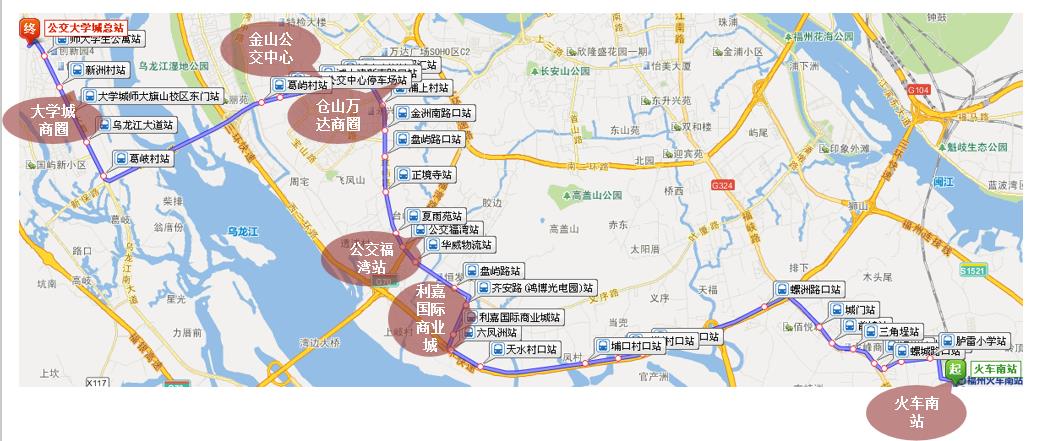 福建省福州市176路2A级公交车车身户外广告 - 点位图