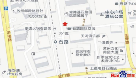 江苏苏州市姑苏区石路商城户外LED显示屏 - 点位图