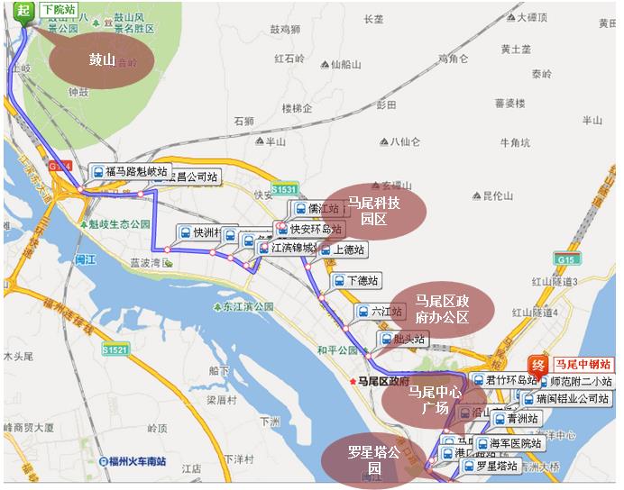 福建省福州市131路A级公交车车身户外广告 - 点位图