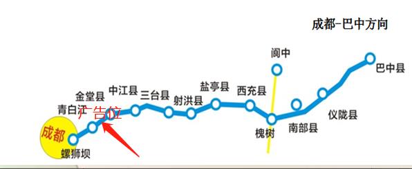 四川省成都市成巴高速青白江至金堂之间户外广告牌 - 点位图