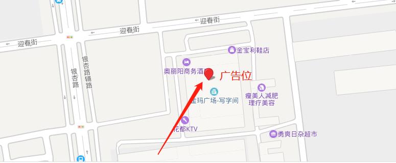 辽宁省大连市庄河市花园口金玛广场LED显示屏 - 点位图