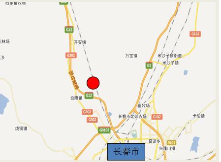 吉林省长春市珲乌高速长春至白城K517公里广告牌 - 点位图