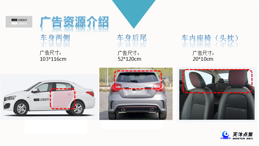 广州天河区立刻出行共享汽车车身媒体广告 - 点位图