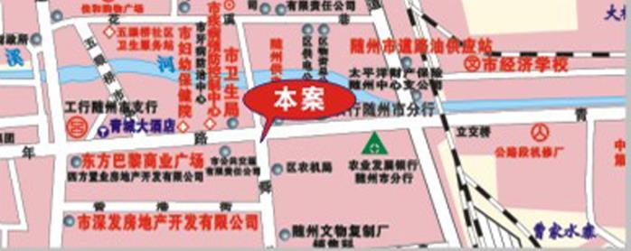 湖北省随州市舜井大道与青年路交叉口跨街广告牌 - 点位图