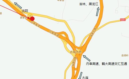 辽宁省丹东市丹阜高速丹东段2.5km处户外大牌 - 点位图