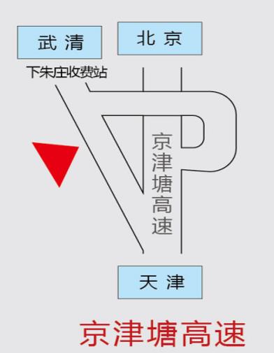 天津市武清区﻿京津塘高速下朱庄收费站户外大牌 - 点位图