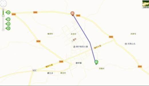 吉林省白山市靖宇县和谐街南北路路灯杆广告 - 点位图