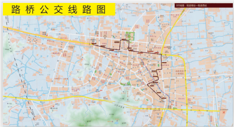 浙江省台州市路桥城区环线4A级305路公交车车身广告位 - 点位图
