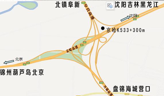 北京市京沈高速533.3公里处户外单立柱广告 - 点位图