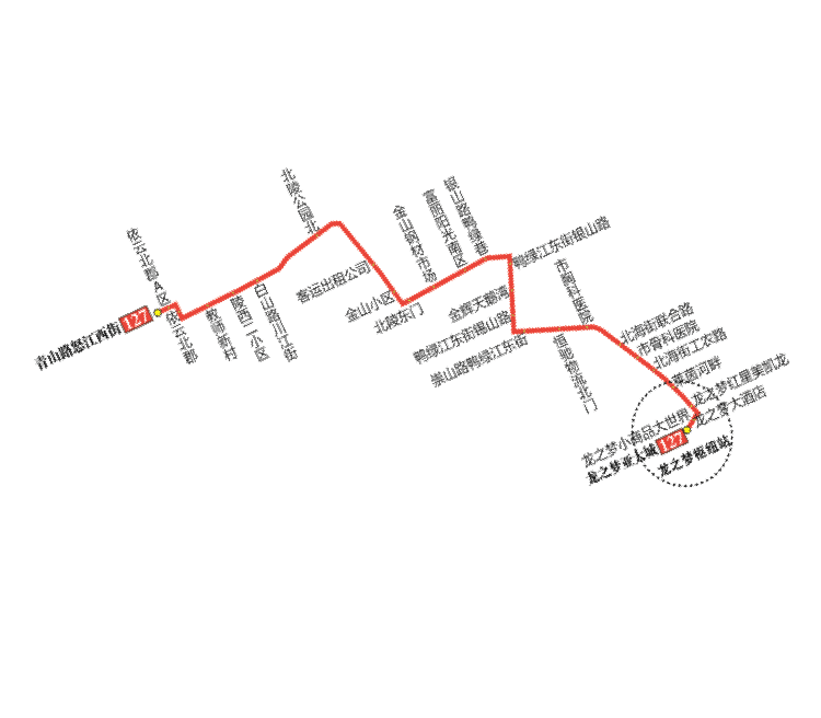 辽宁省沈阳市环路3A级127路公交车车身广告位 - 点位图