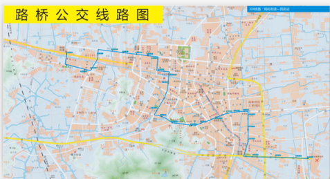 浙江省台州市路桥城区环线4A级304路公交车车身广告位 - 点位图