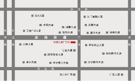 广东省深圳市深南东路金城大厦东北侧墙体广告位 - 点位图
