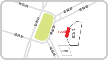 河南省洛阳市涧西区牡丹城LED显示屏 - 点位图