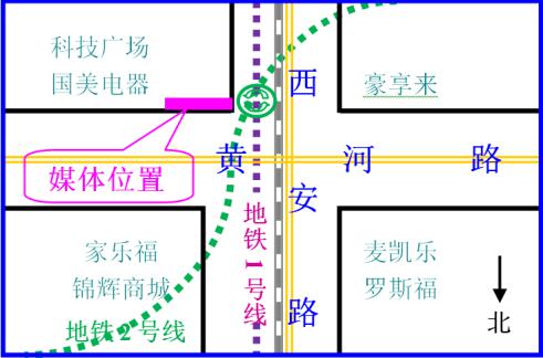 辽宁省大连市沙河口区﻿科技广场大厦楼体广告牌 - 点位图