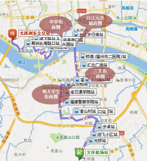 福建省福州市50路2A级公交车车身户外广告 - 点位图