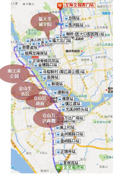 福建省福州市152路4A级公交车车身户外广告 - 点位图