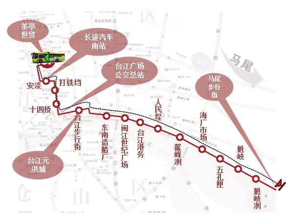 福建省福州市37路2A级公交车车身户外广告 - 点位图