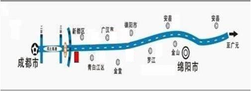 四川省成都市成绵高速6.5KM右户外广告牌 - 点位图