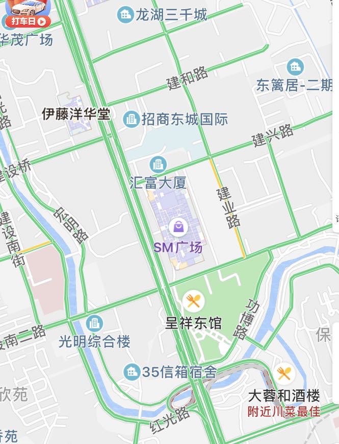 成都市成华区二环路SM城市广场LED屏（二环路店） - 点位图