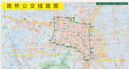 浙江省台州市路桥城区环线4A级301路公交车车身广告位 - 点位图