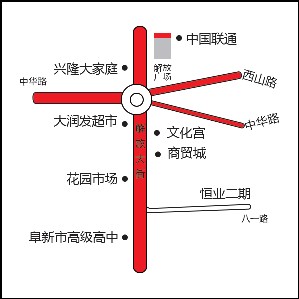 辽宁省阜新市海州区﻿解放广场LED显示屏 - 点位图