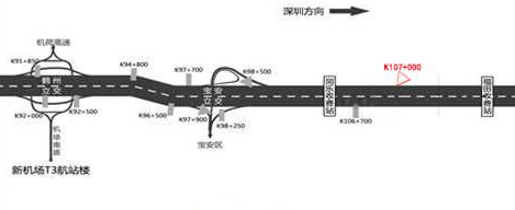 广东省深圳市福田区广深高速福田段立柱广告 - 点位图